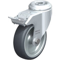 Kingpin Swivel Caster,TPR,3-1/8"",Brake