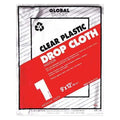 Drop Cloth,Clear,Plastic,9x12 ft.,PK24