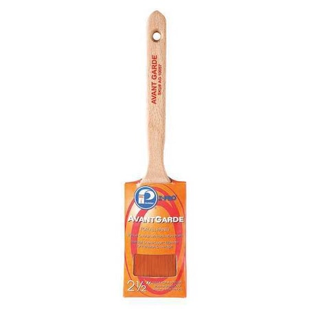 2-1/2" Semi-Oval Flat Sash Polyester Bristle, Paint Brush, Wood Handle, 6 PK