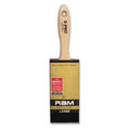 2-1/2" Flat Firm, Polyester Bristle, Paint Brush, Wood Handle, 12 PK