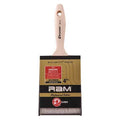 4" Flat Polyester Bristle, Paint Brush, Wood Handle, 12 PK
