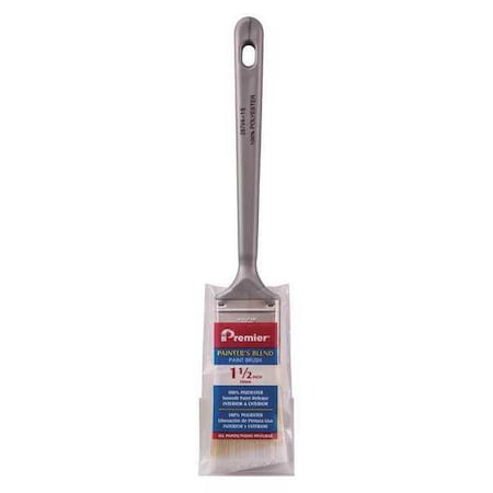 1-1/2" Angle Sash Polyester Bristle, Paint Brush, Plastic Handle, 12 PK