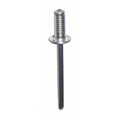 Blind Rivet, Dome Head, 0.197 in Dia., 0.581 in L, Aluminum Body, 100 PK
