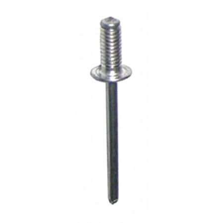 Blind Rivet, Dome Head, 0.197 in Dia., 0.581 in L, Aluminum Body, 100 PK