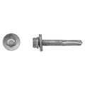 Self-Drilling Screw, #12 x 1-1/4 in, Climaseal Steel Flange Hex Head External Hex Drive, 250 PK