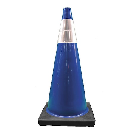 Traffic Cone Blue, PVC, 28 in Height, Blue