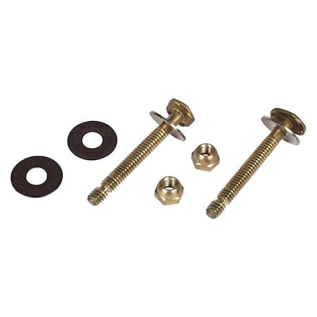 Closet Bolt,Brass,1/4"" x 2-1/4