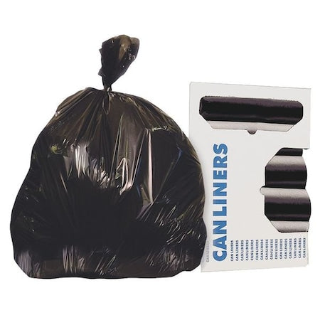 Trash Bag, 33X40, Black, 16Mic, HDPE, PK250