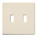 Traditional Fassada Wall Plates, Number of Gangs: 2 Gloss Finish, Light Almond