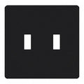 Traditional Fassada Wall Plates, Number of Gangs: 2 Gloss Finish, Black
