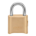 Combination Padlock, 1 1/2in, Rectgle, Gold