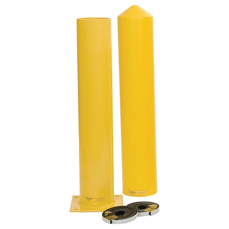 Bollard, 7", 36 In. H, Yellow
