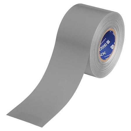 Floor Marking Tape, Gray, 4"W, 100ft