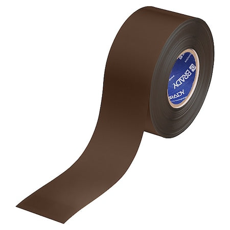 Floor Marking Tape, Brown, 3"W, 100ft