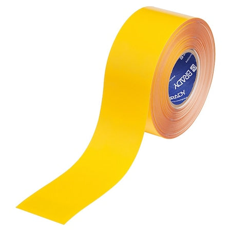 Floor Marking Tape, Ylw, 3"W, 100ft