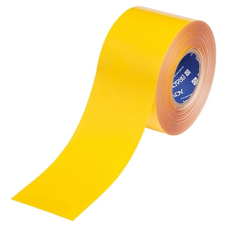 Floor Marking Tape, Ylw, 4"W, 100ft