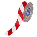 Floor Marking Tape, Red/White, 2"W, 100ft