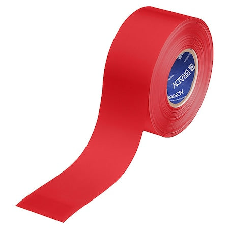 Floor Marking Tape, Red, 3"W, 100ft