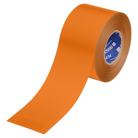Floor Marking Tape, Orng, 4"W, 100ft