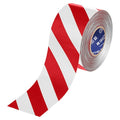 Floor Marking Tape, Red/White, 4"W, 100ft