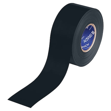 Floor Marking Tape, Black, 3"W, 100ft