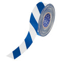 Floor Marking Tape, Blue/White, 2"W, 100ft