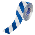 Floor Marking Tape, Blue/White, 3"W, 100ft