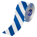 Floor Marking Tape, Blue/White, 4"W, 100ft