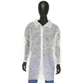 Lab Coat, Polypropylene, Snaps Closure, White, 2XL, 30 PK