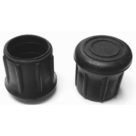 Protective Leg Tip, SlipOn, Rd, 1-7/32, PK10