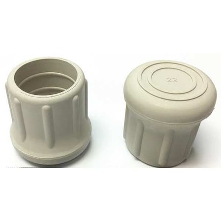 Protective Leg Tip, SlipOn, Rd, 1-7/32", PK5