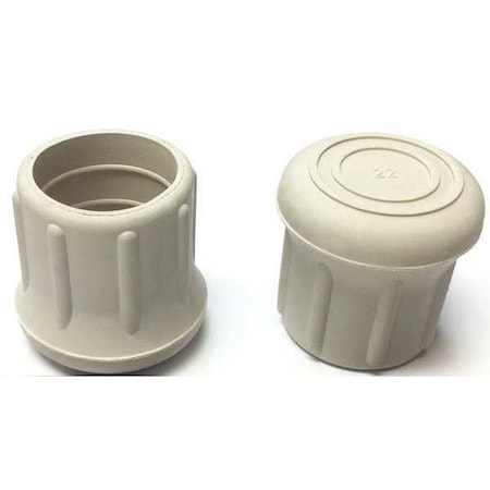 Protective Leg Tip, SlipOn, Rd, 1-7/32, PK10