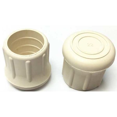 Protective Leg Tip, SlipOn, Rd, 1-7/32, PK25