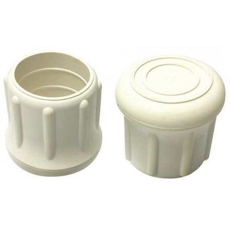 Protective Leg Tip, SlipOn, Rd, 1-7/32, PK10
