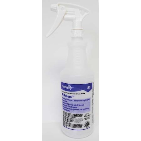 32 oz. Clear, Preprinted Trigger Spray Bottle, PK12