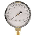 Low Pressure Gauge, 0 to 15 psi, 2 1/2 in Dial, 1/4 in NPT, Bottom Location, Steel Case Material