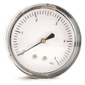 Low Pressure Gauge, 0 to 5 psi, 2 1/2 in Dial, 1/4 in NPT, Center Back Location, Steel Case Material