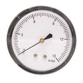 Low Pressure Gauge, 0 to 15 psi, 2 1/2 in Dial, 1/4 in NPT, Center Back Location