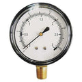 Low Pressure Gauge, 0 to 10 psi, 2 1/2 in Dial, 1/4 in NPT, Bottom Location, Steel Case Material