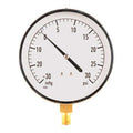 Industrial Compound Gauge, 30 to 0 to 30 psi, 4 1/2 in Dial, 1/4 in NPT, Bottom Location