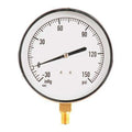 Industrial Compound Gauge, 30 to 0 to 150 psi, 4 1/2 in Dial, 1/4 in NPT, Bottom Location
