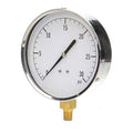 Industrial Pressure Gauge, 0 to 30 psi, 4 1/2 in Dial, 1/4 in NPT, Bottom Location