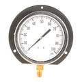 Industrial Pressure Gauge, 0 to 100 psi, 4 1/2 in Dial, 1/4 in NPT, Bottom Location