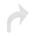 Preformed Thermoplastic Pavement Markings, Thermoplastic, 8 ft Length, 6 1/8 ft Width, White