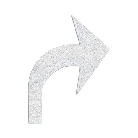 Preformed Thermoplastic Pavement Markings, Thermoplastic, 8 ft Length, 6 1/8 ft Width, White