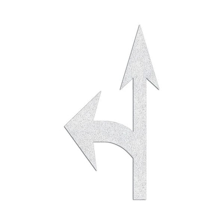 Preformed Thermoplastic Pavement Markings, Thermoplastic, 12 3/4 ft Length, 7 ft Width, White