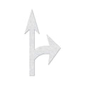 Preformed Thermoplastic Pavement Markings, Thermoplastic, 12 3/4 ft Length, 7 ft Width, White