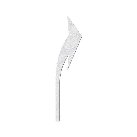 Preformed Thermoplastic Pavement Markings, Thermoplastic, 12 ft Length, 3 ft Width, White