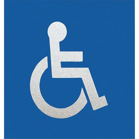 Preformed Thermoplastic Pavement Markings, Thermoplastic, 40 in Length, 40 in Width, Blue/White