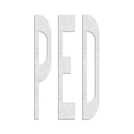 Preformed Thermoplastic Pavement Markings, Thermoplastic, 8 ft Length, 4 1/2 ft Width, White